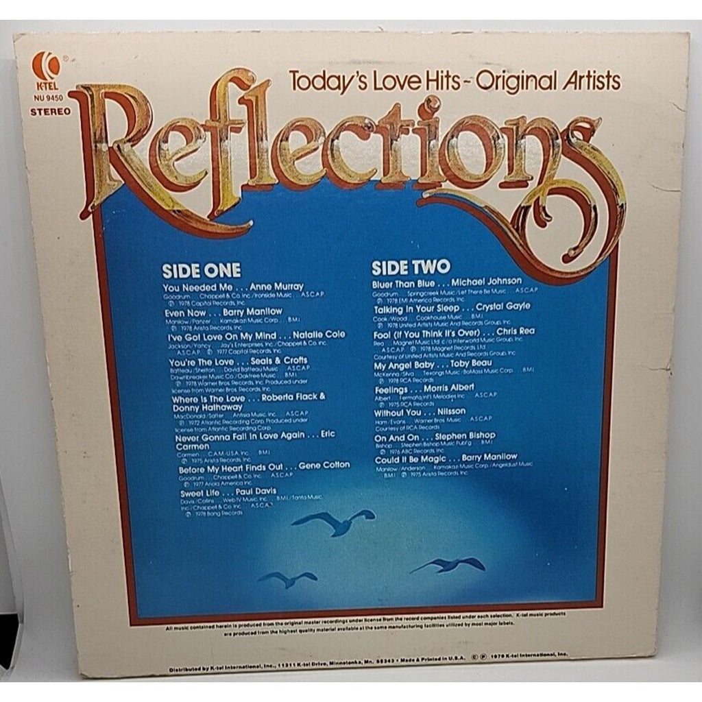 Reflections Today's Love Hits Original Artists (Record)