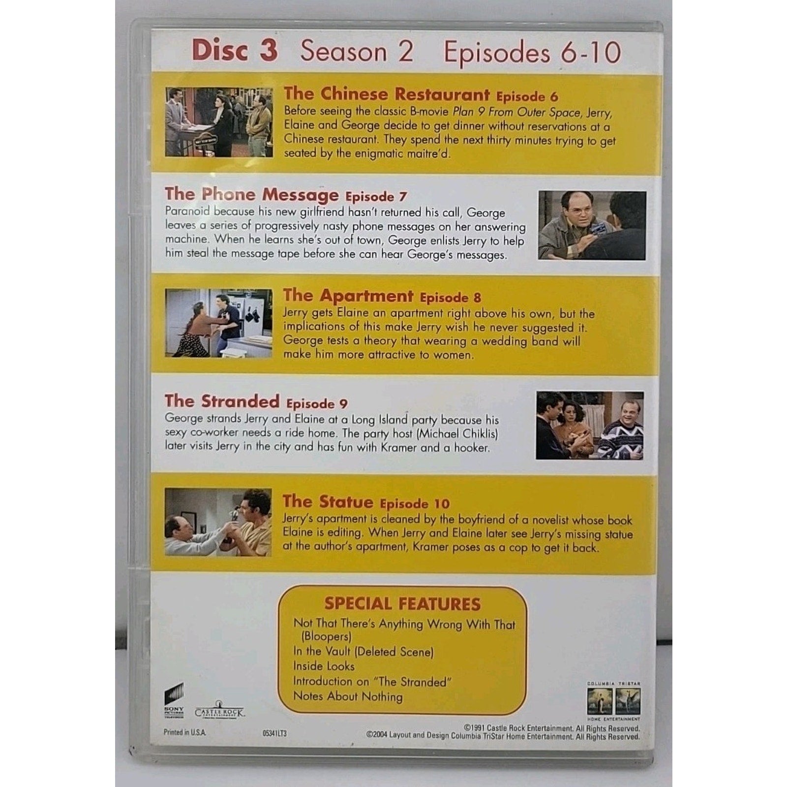 Seinfeld Disc 3 Season 2 Episodes 6-10 DVD