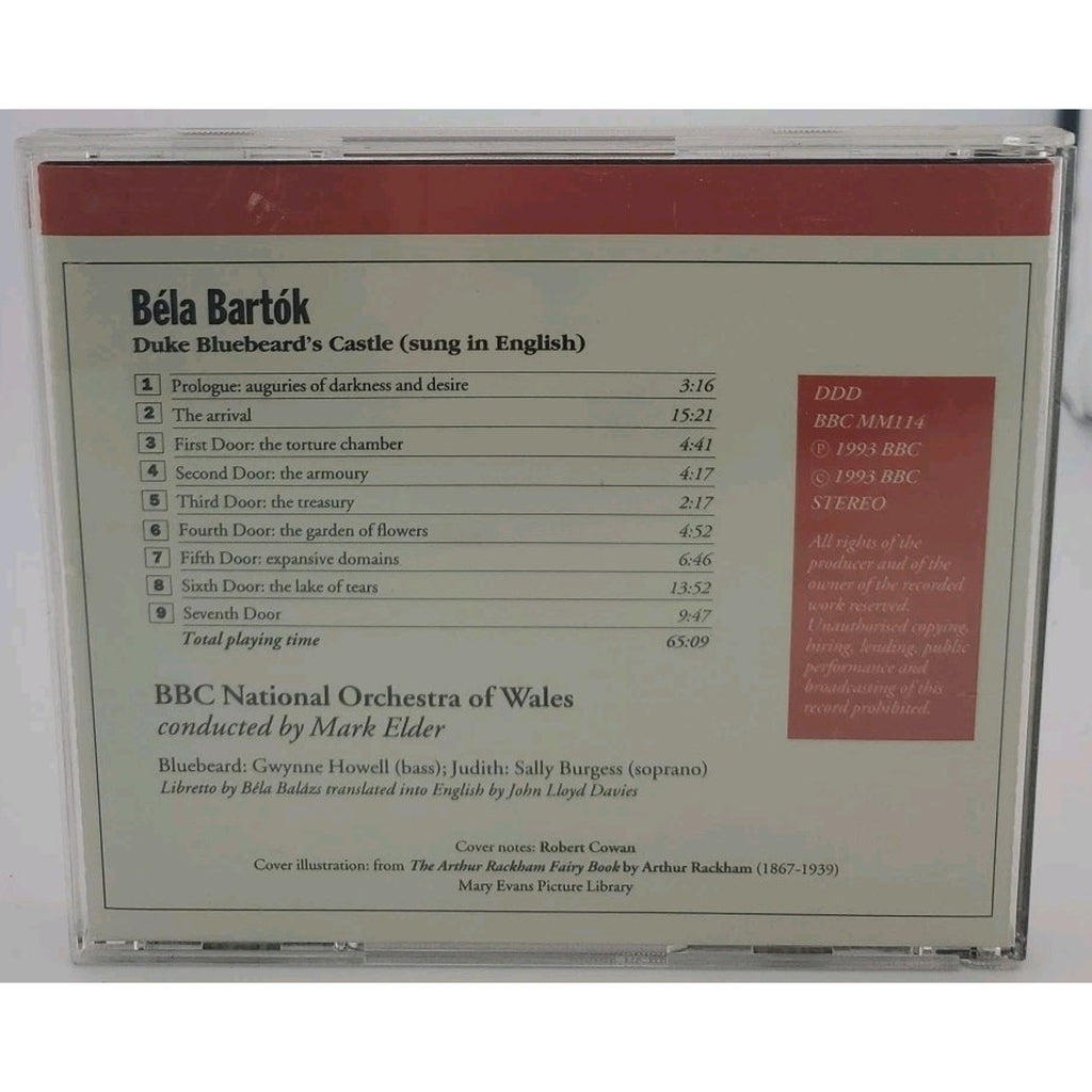 Bartok! ~Duke Bluebeard's Castle! ~CD ~9 Tracks ~BBC Music Volume II No.2 ~1993