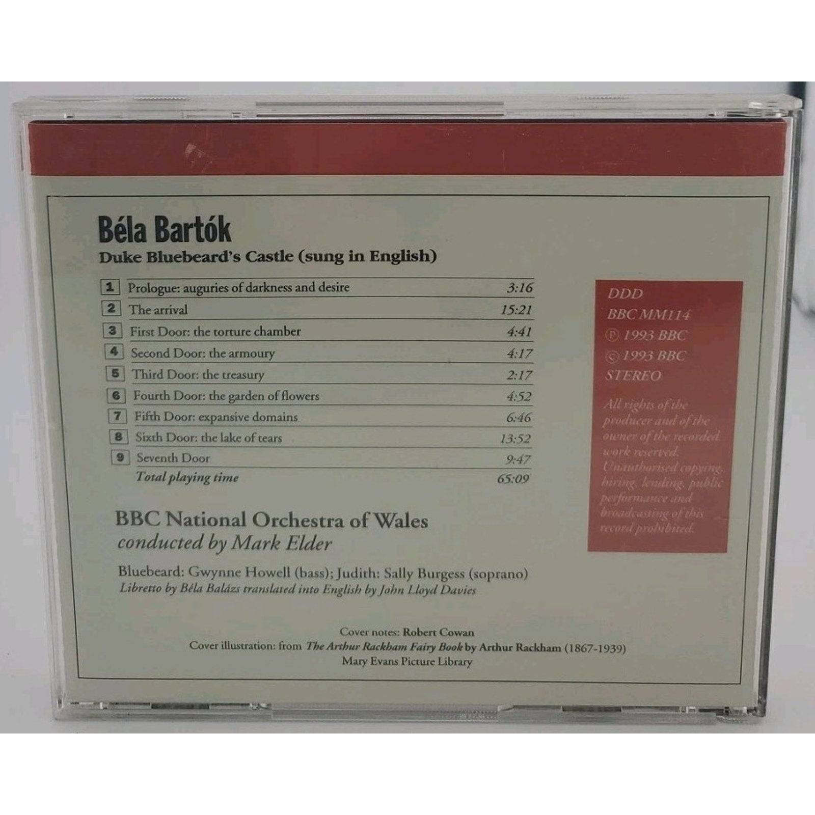 Bartok! ~Duke Bluebeard's Castle! ~CD ~9 Tracks ~BBC Music Volume II No.2 ~1993