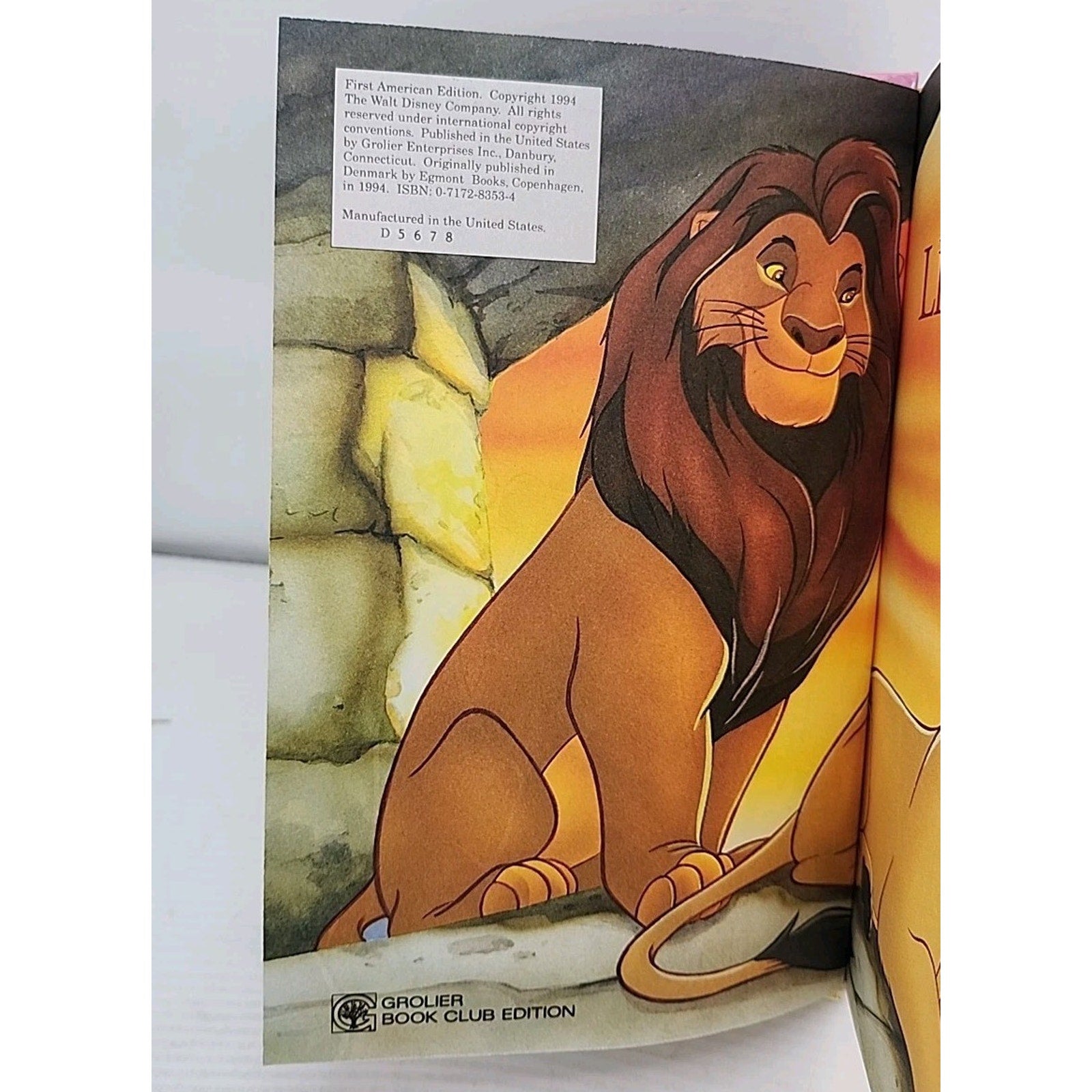 Disney Wonderful World Of Reading HC Book. Lion King