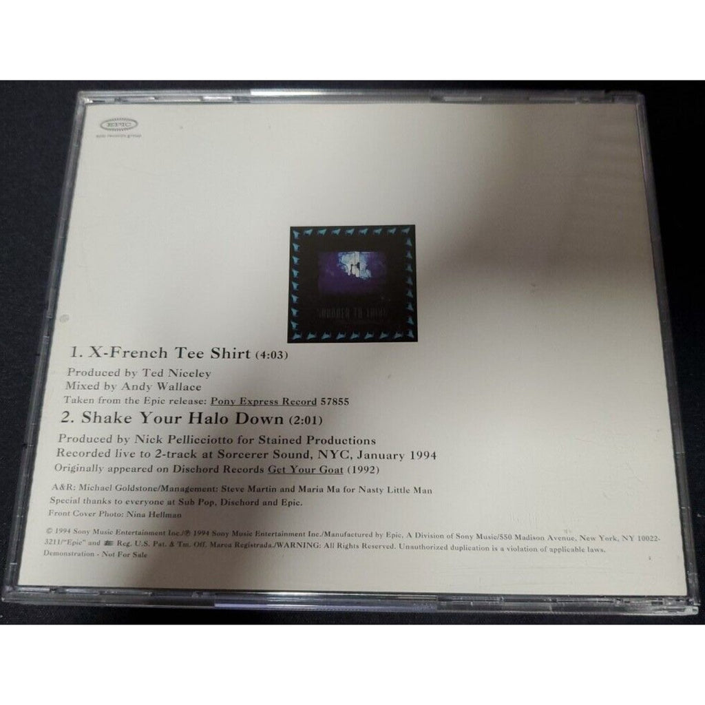 X - French Tee Shirt by Shudder To Think (CD, PROMO, 1994, Epic)