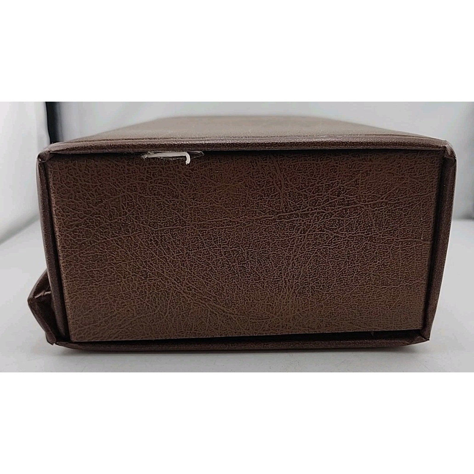 Brown Cassette Carrying Case Holds 12 Tapes With Working Closure