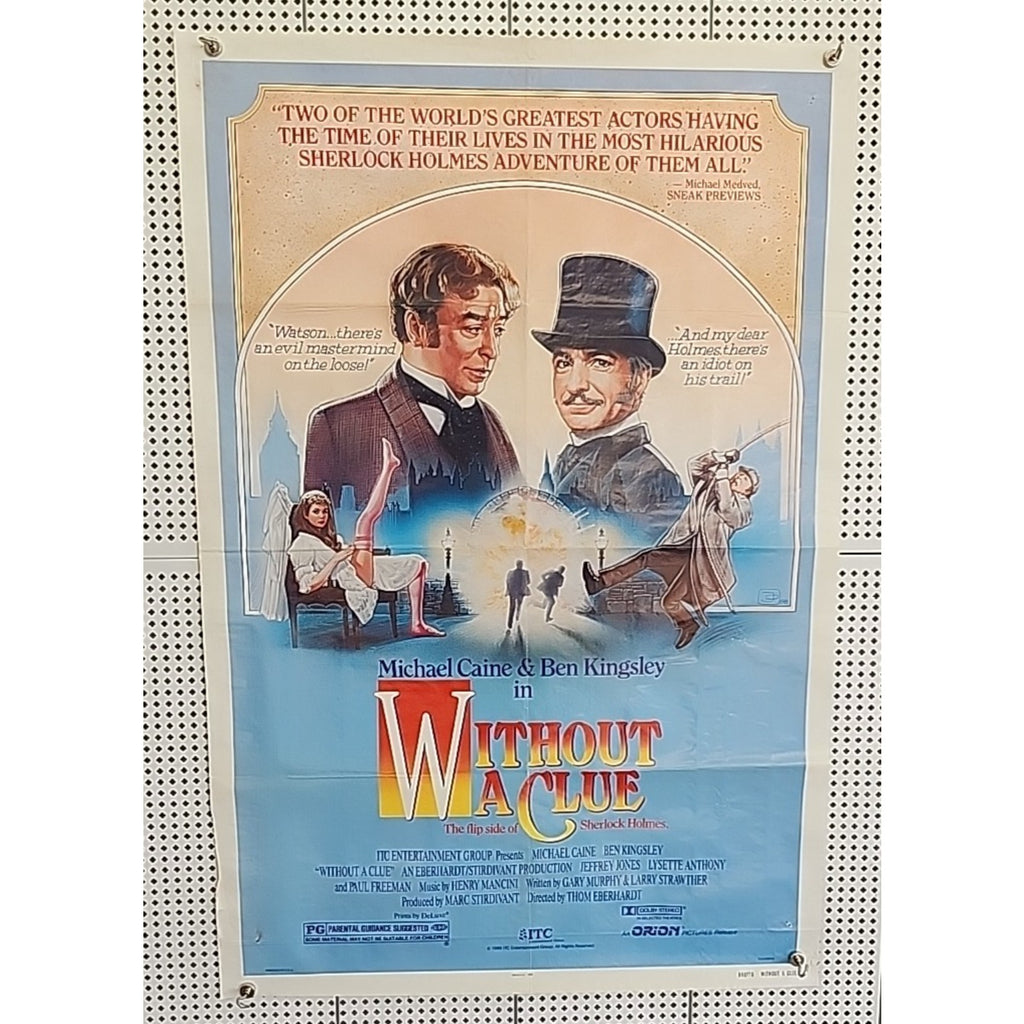 Without A Clue - Original Movie Poster - 27x41 - 1989 Michael Caine Ben Kingsley