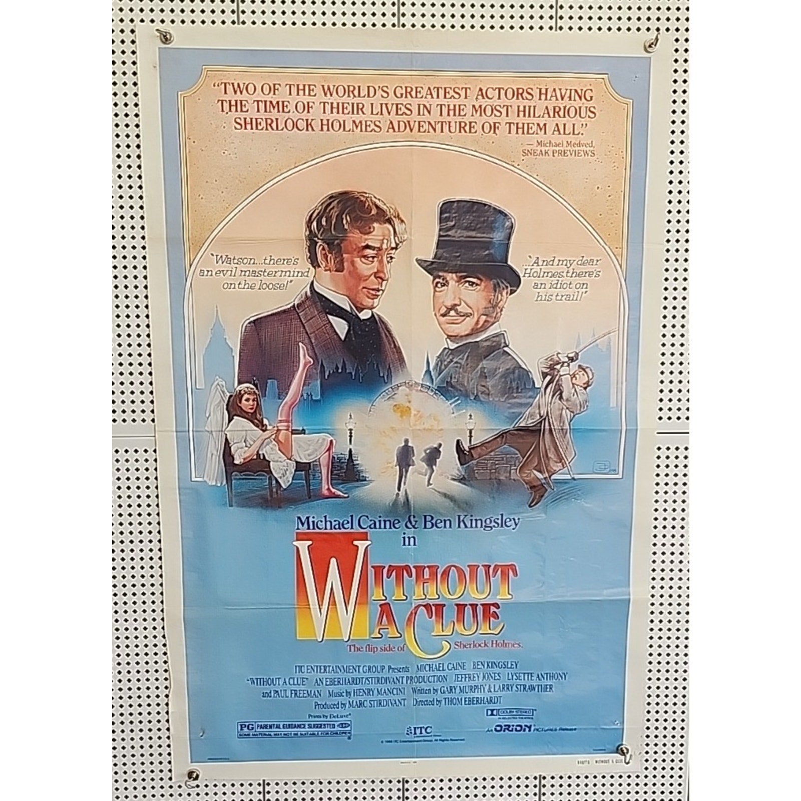 Without A Clue - Original Movie Poster - 27x41 - 1989 Michael Caine Ben Kingsley