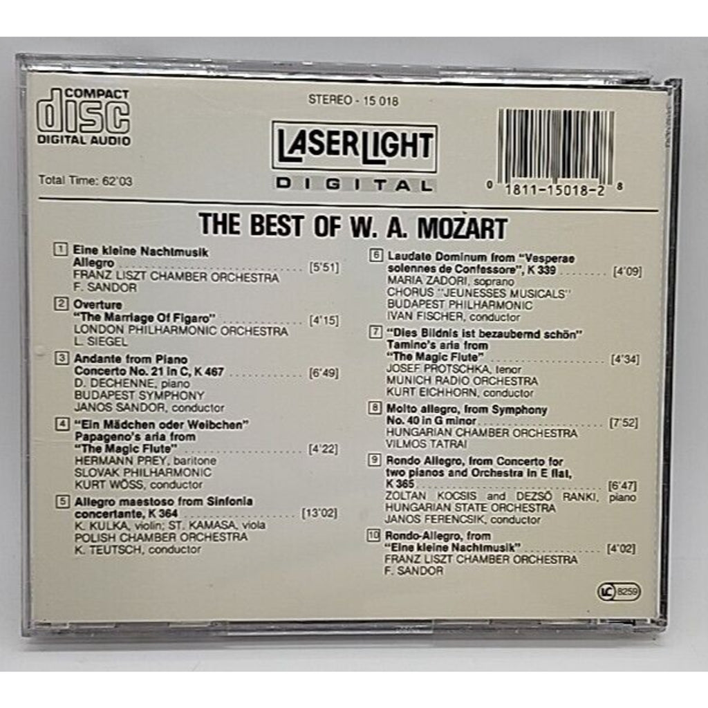 Best of Mozart by W.A. Mozart (CD, 1990)
