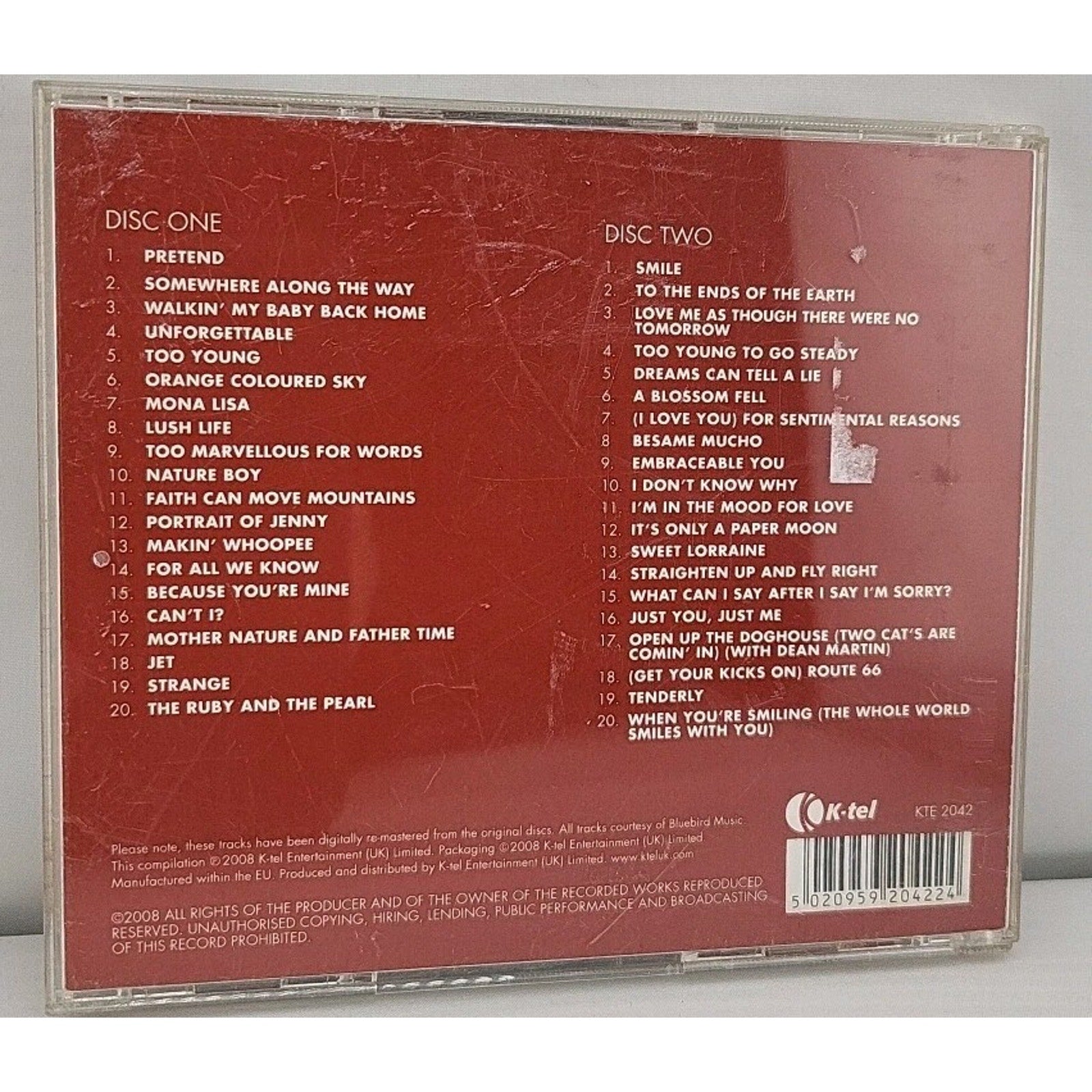 Nat King Cole the Unforgettable 2 CD Set 40 Tracks