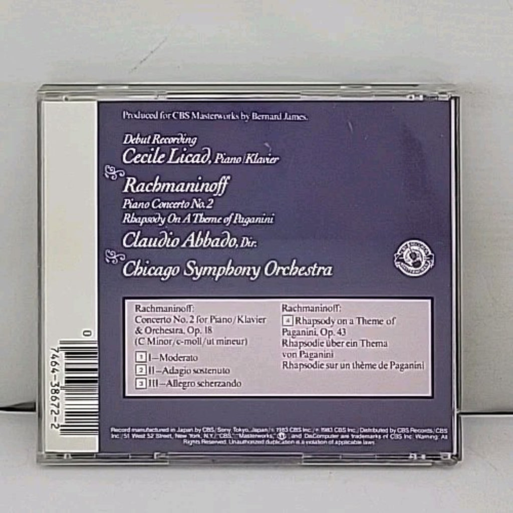 Chicago Symphony Orchestra : Rachmaninov: Piano Concerto No. 2, Rhaps CD