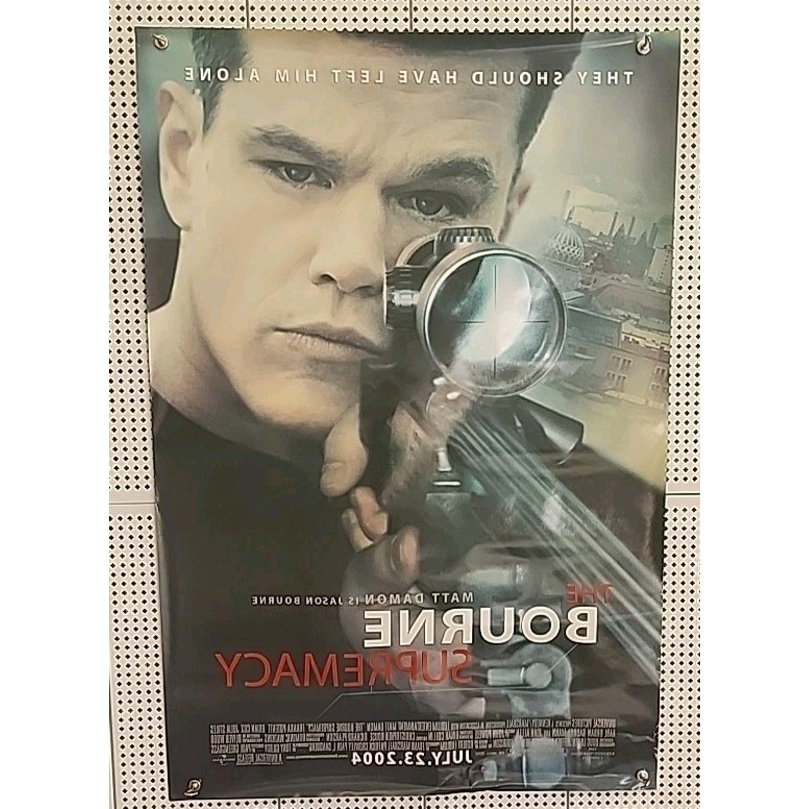 Bourne Supremacy Movie Poster 2 Sided Original 27x40 Matt Damon