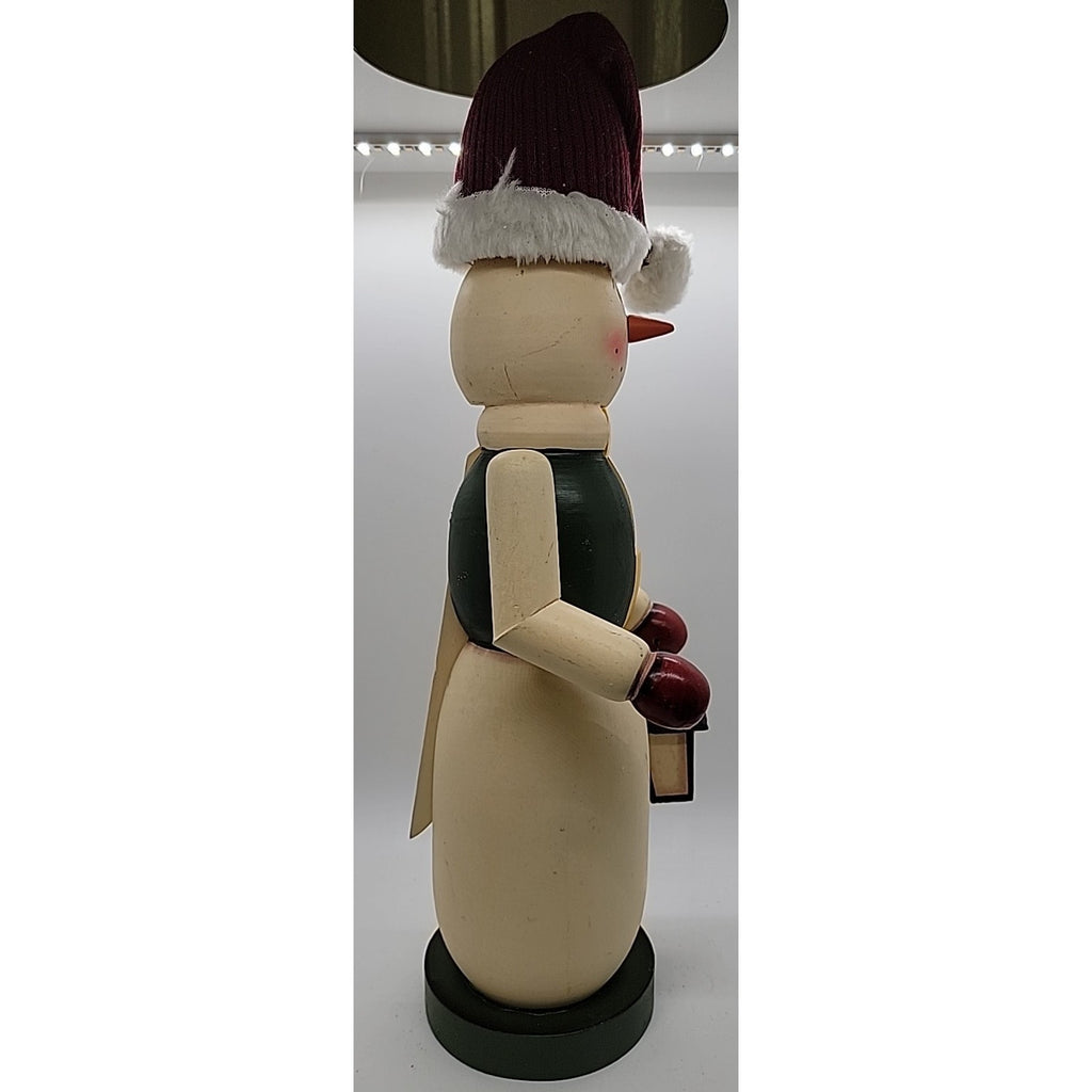15" Snowman With Lantern & Red Hat Nutcracker