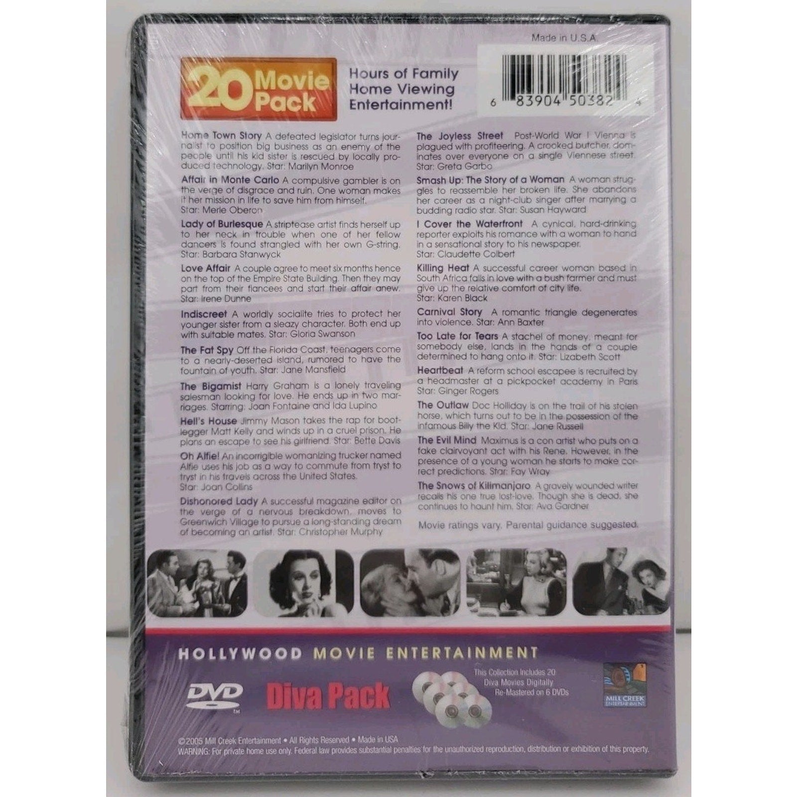 Diva - 20 Movie Pack (DVD, 2005, 6-Disc Set) *Brand New*
