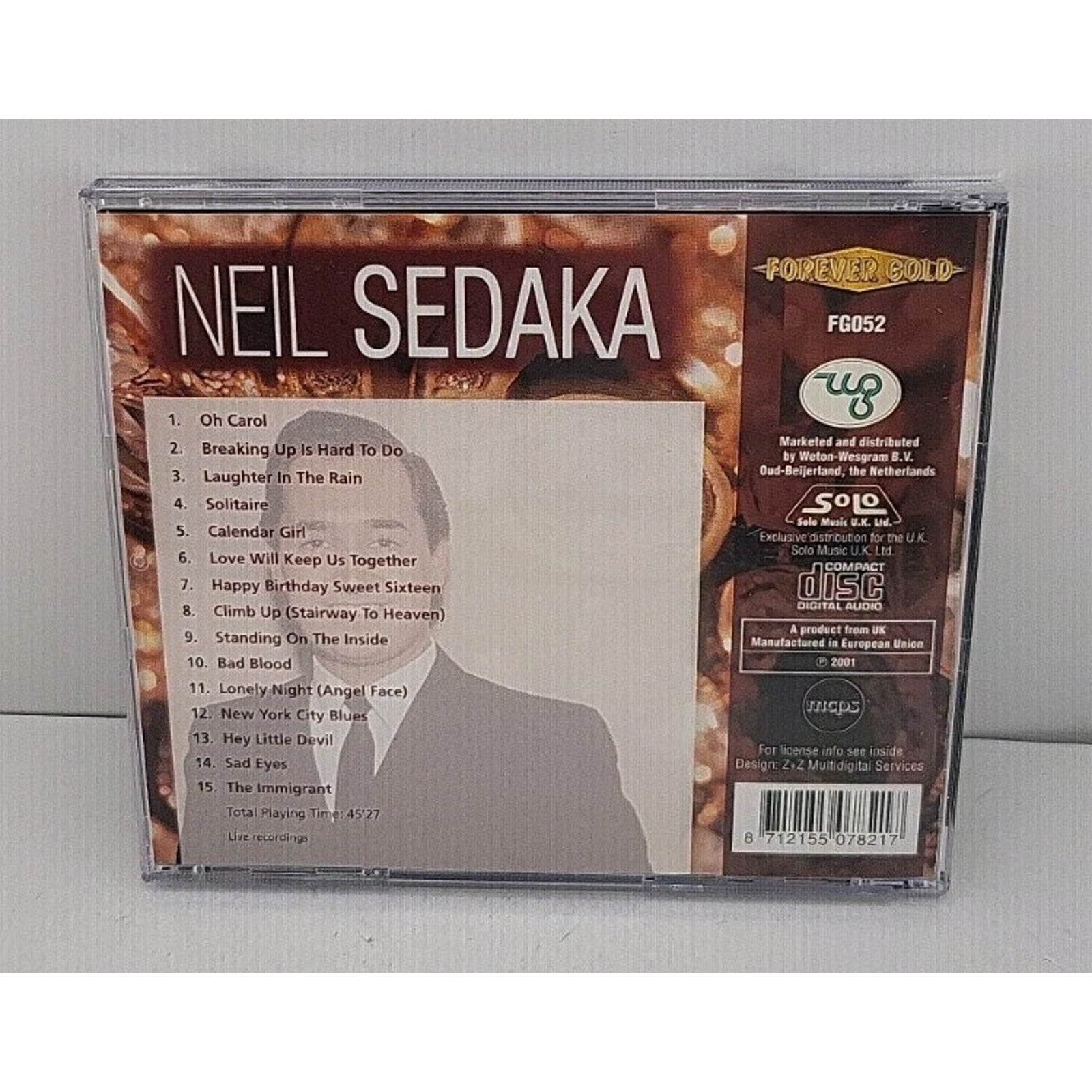 Ultimate Collection by Neil Sedaka (CD, Oct-2006, Forever Gold)