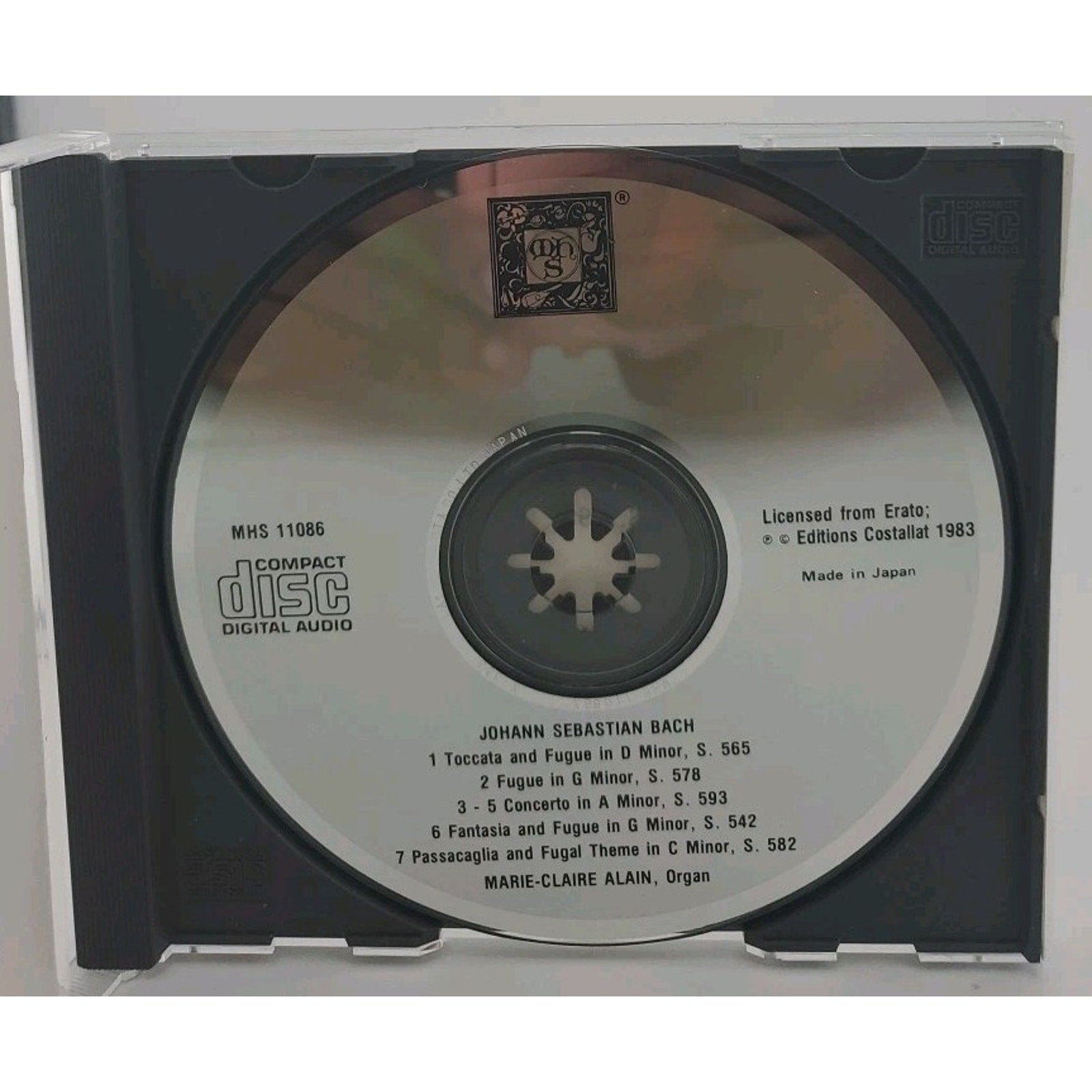 Johann Sebastian Bach Toccata And Fugue In D Minor 565 CD