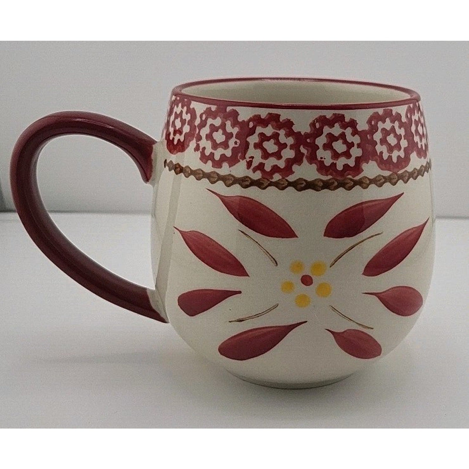 Temp-tations by Tara Old World Cranberry 14oz Mugs Set of 4