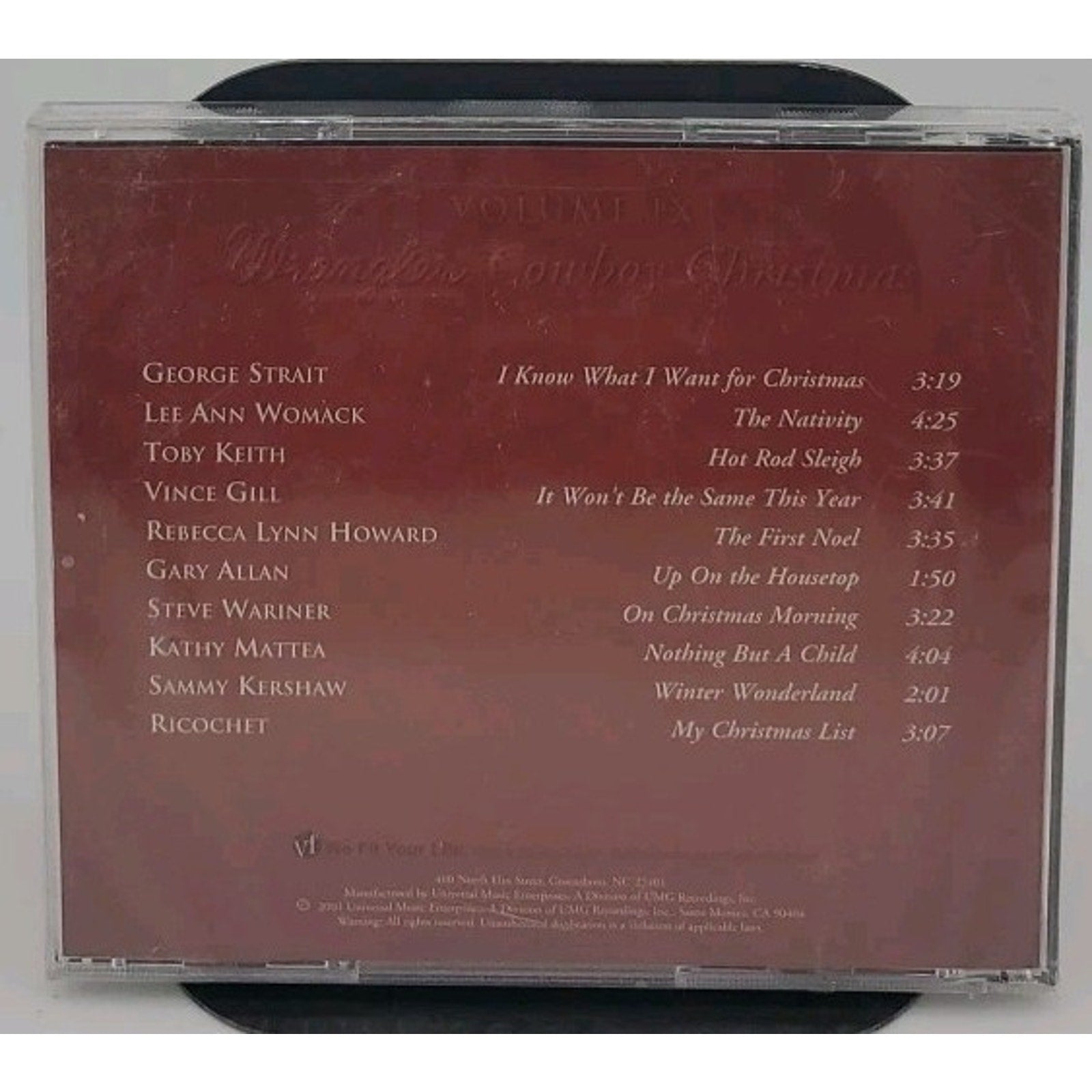 Wrangler Cowboy Christmas Volume IX by Various Artists (CD, 2001) *Brand New*