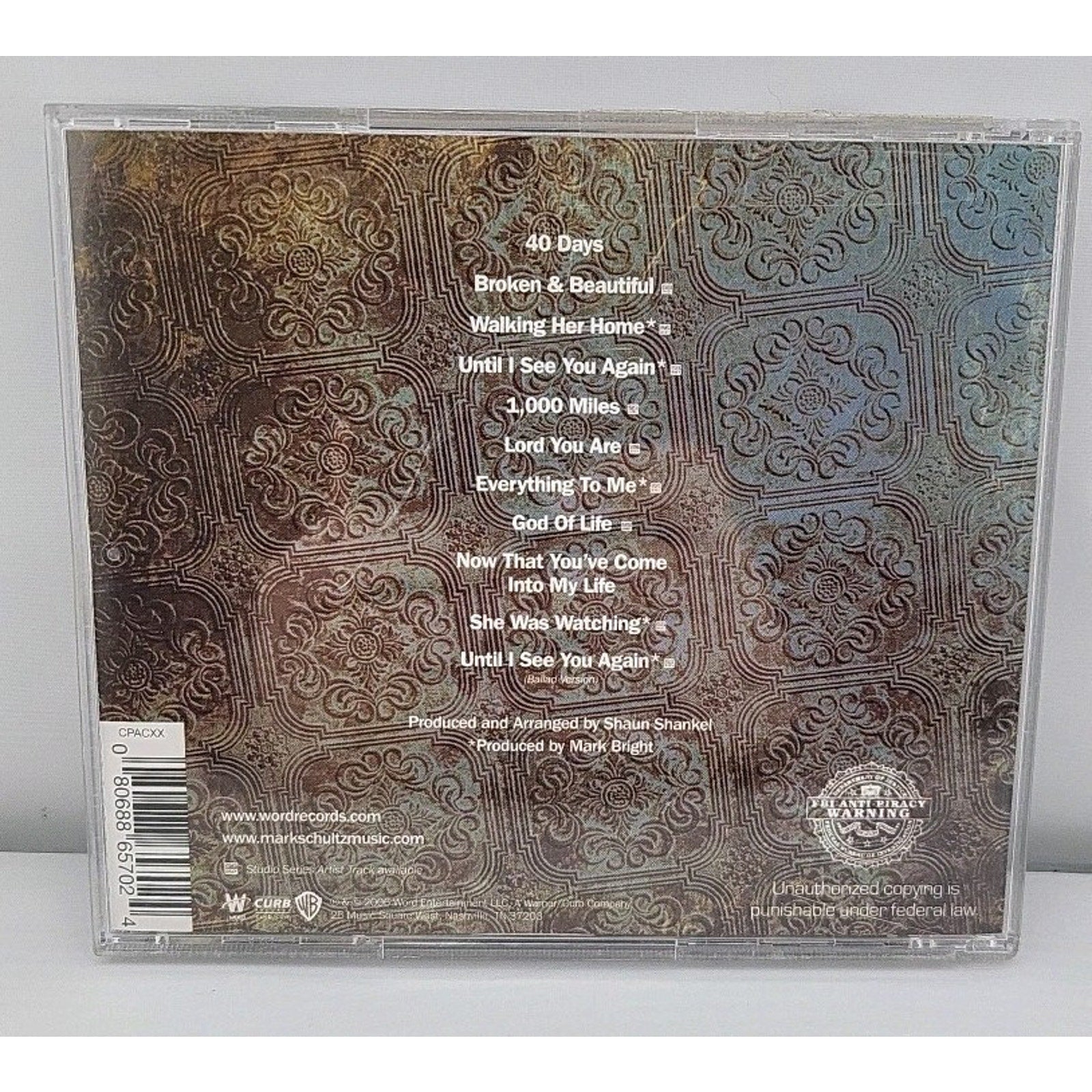 Broken & Beautiful by Schultz, Mark (CD, 2022)