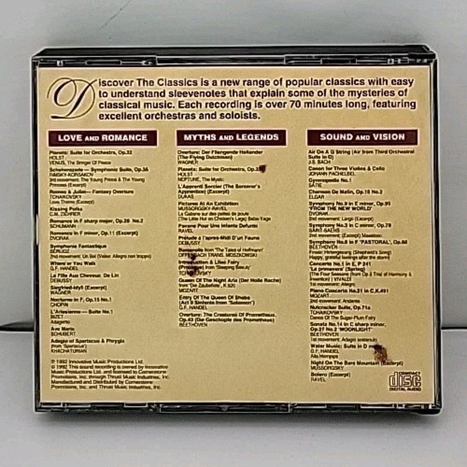 Discover The Classics 3 CD Set 1992 Classical Quality Music