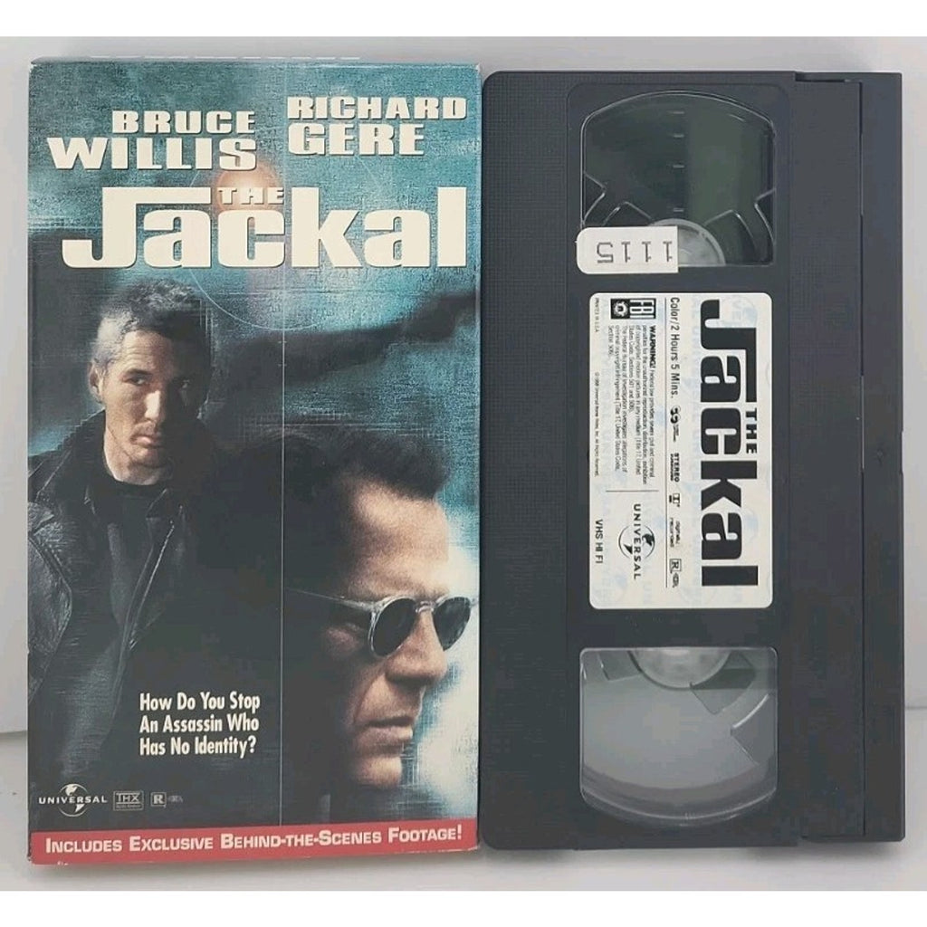 The Jackal VHS 1998 Bruce Willis Richard Gere Rated R Universal Home Video