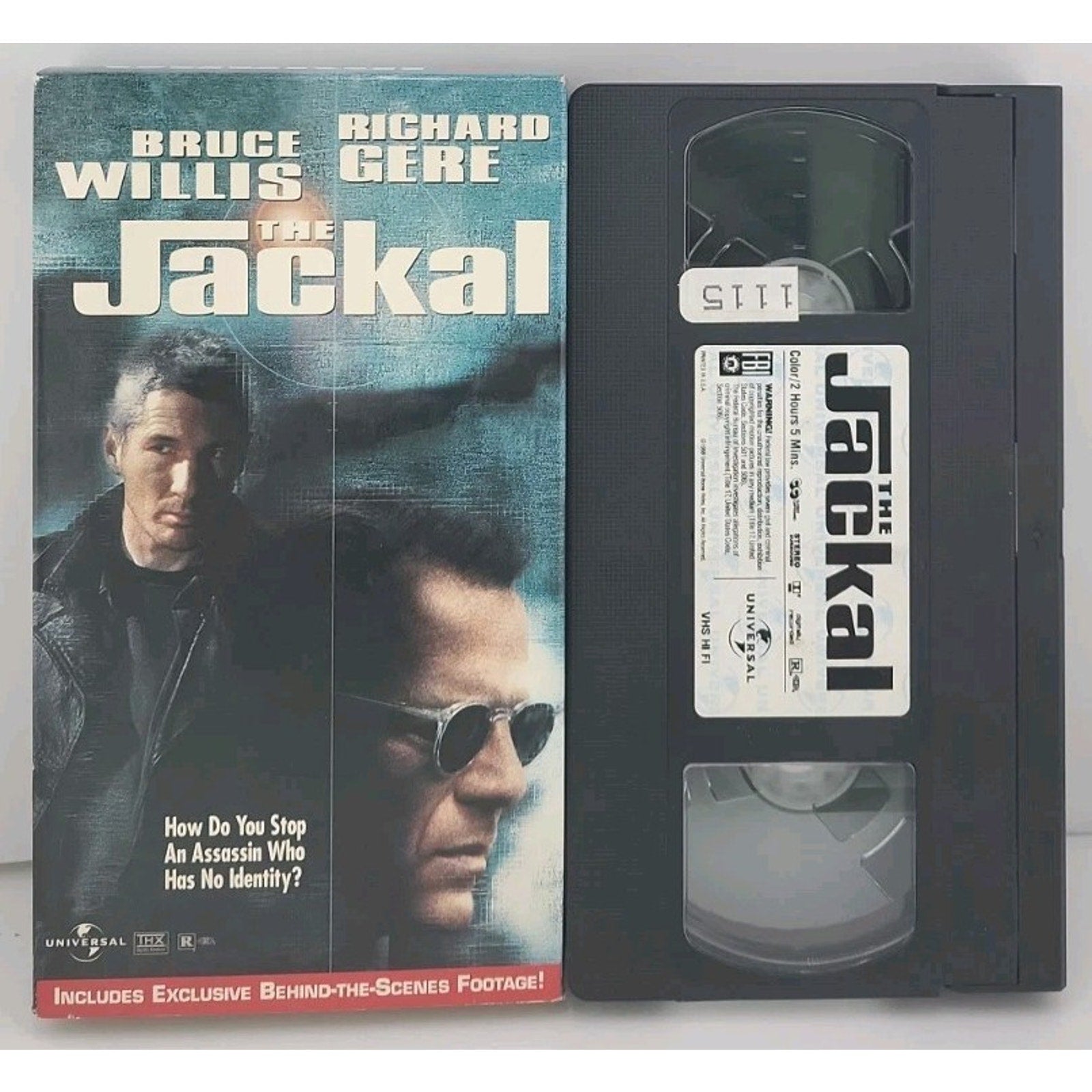 The Jackal VHS 1998 Bruce Willis Richard Gere Rated R Universal Home Video