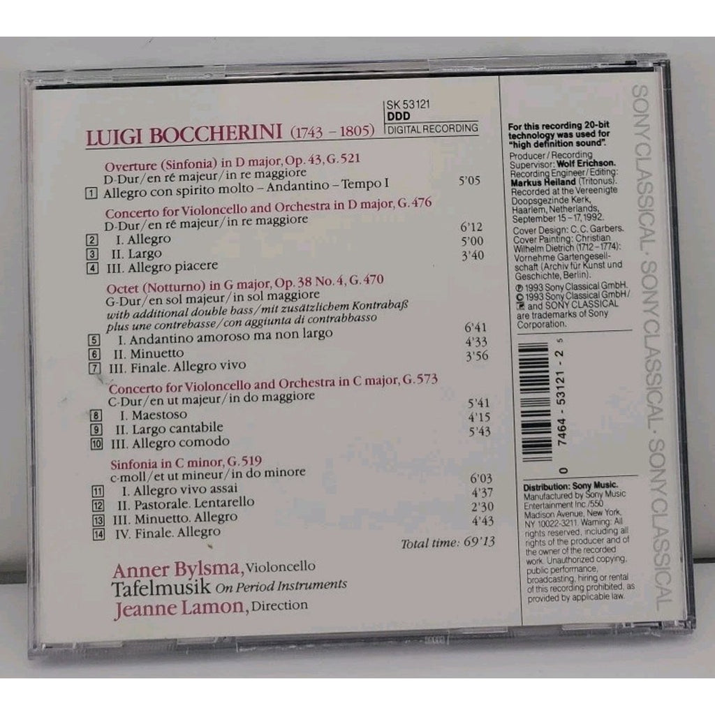 Cello Concertos by Boccherini / Lamon / Tafelmusik (CD, 2008)