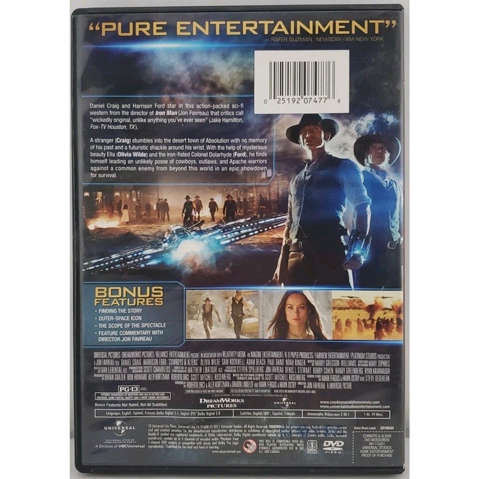 Cowboys & Aliens (DVD, 2011)