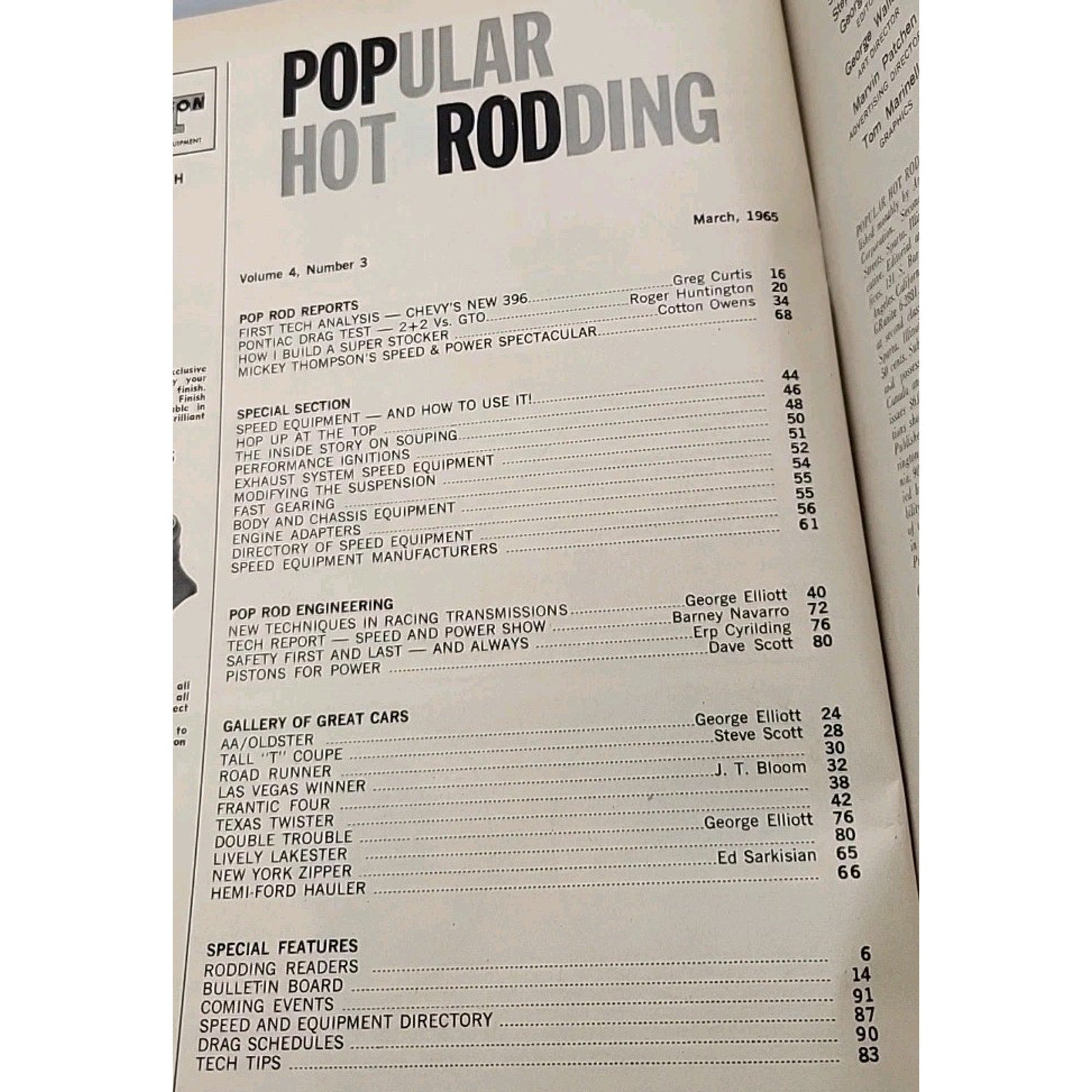 Popular Hot Rodding Magazine March 1965