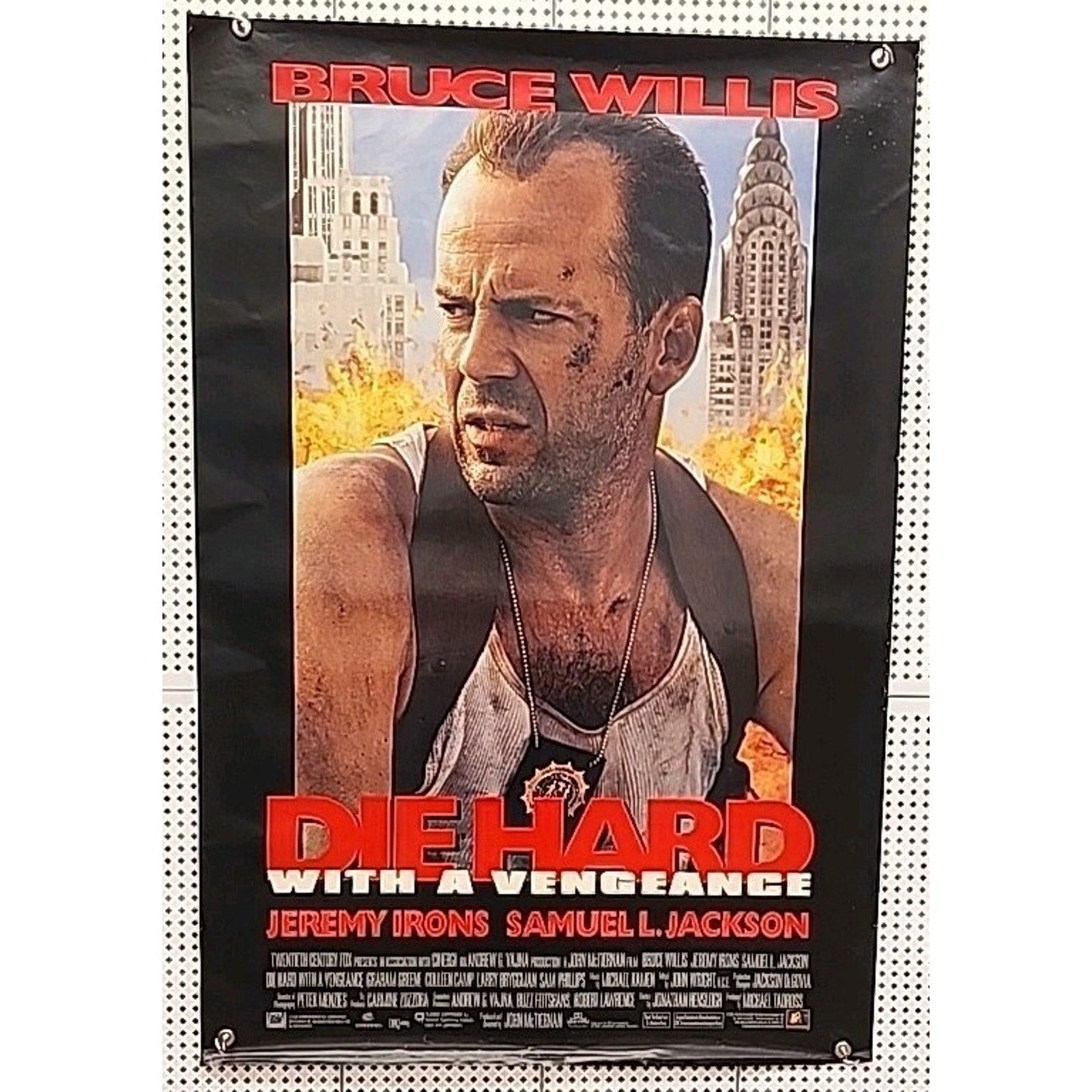 Die Hard With A Vengeance Movie Poster 1 Sided Original Version B 27x40