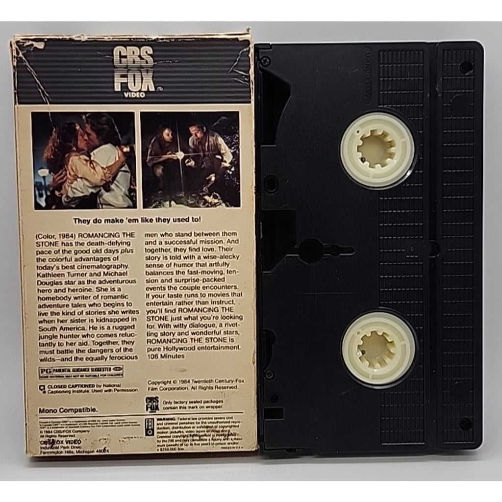 Romancing the Stone (VHS,1997) CBS Fox