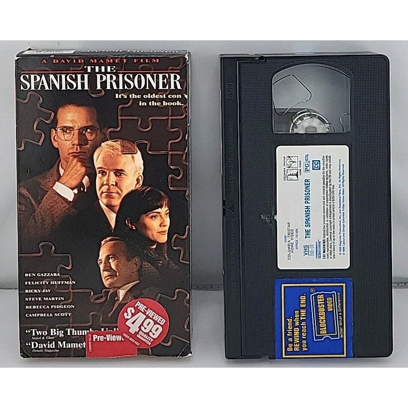 The Spanish Prisoner VHS 1997 Thriller Original Release Columbia Pictures