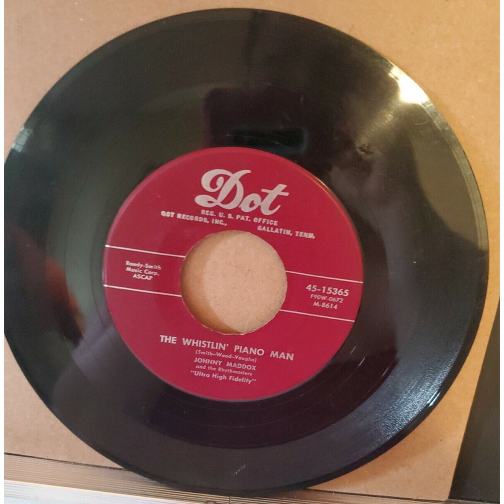Johnny Maddox - Johnny's Medley / The Whistlin' Piano Man vinyl 7" 1955 45-15365