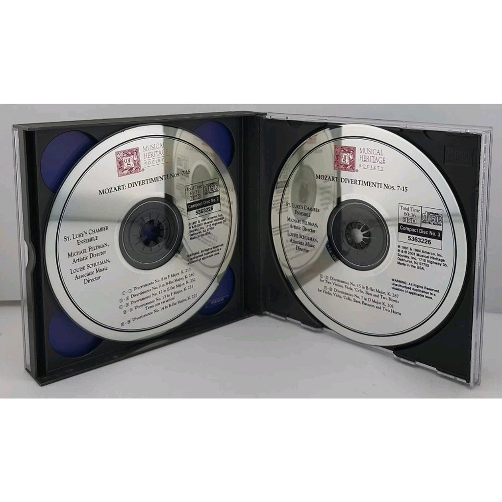 Wolfgang Amadeus Mozart [Composer], Mozart: Divertimenti Nos. 7-15, audioCD