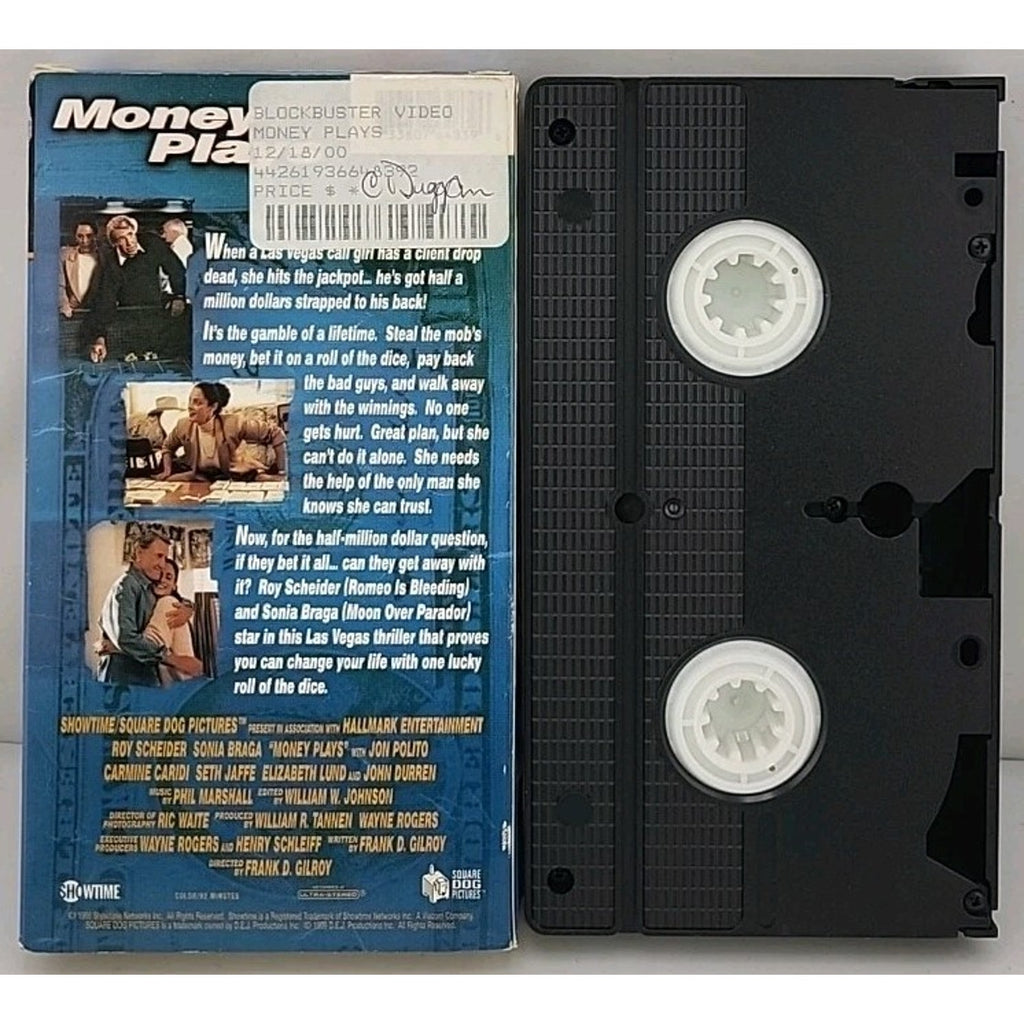 Money Plays VHS 1998 Roy Scheider Sonia Braga Showtime Thriller