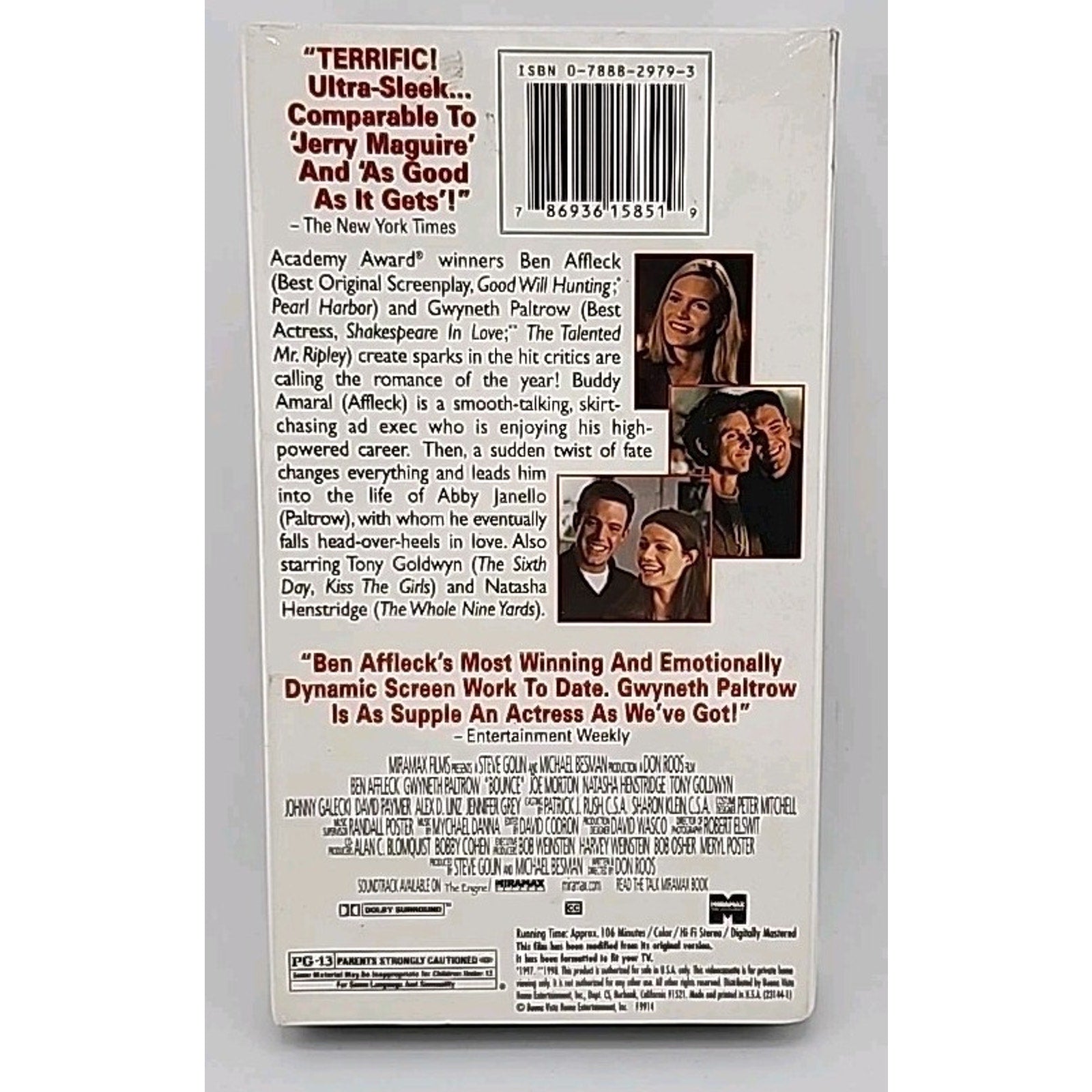Bounce (VHS, 2001) *Brand New*