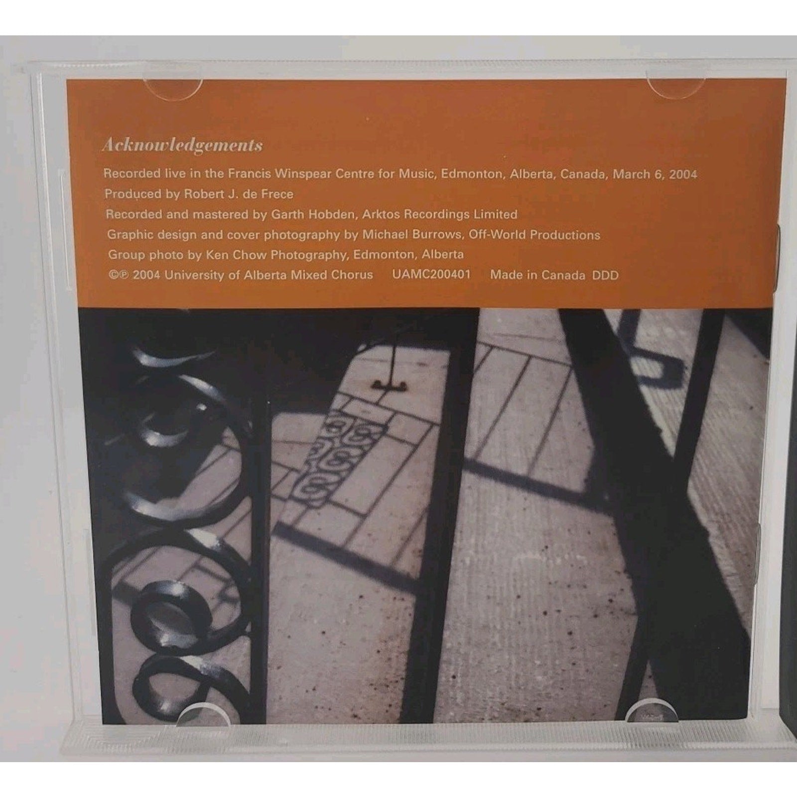 University Of Alberta Mixed Chorus 2003-2004 CD
