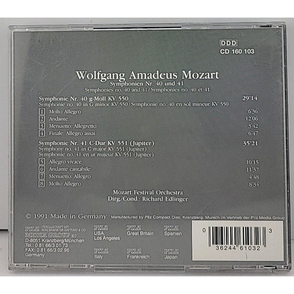 CD Wolfgang Amadeus Mozart - Symphonien Nr. 40 Und 41 * NO Cover ART*