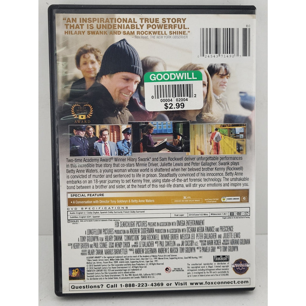 Conviction (2010) (DVD, 2010)