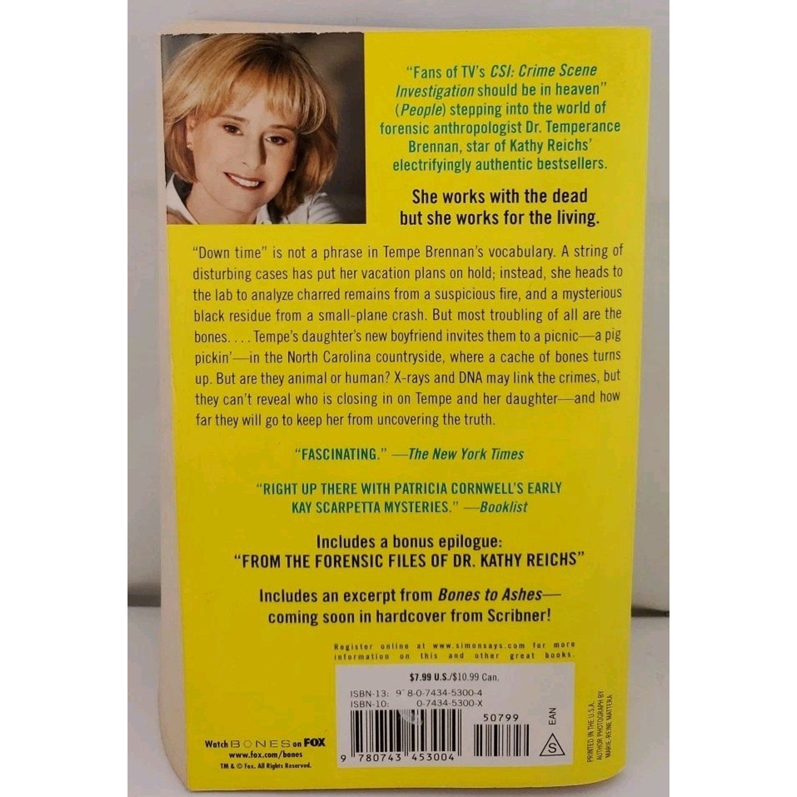 Bare Bones : A Novel by Kathy Reichs (2004, Trade Paperback)