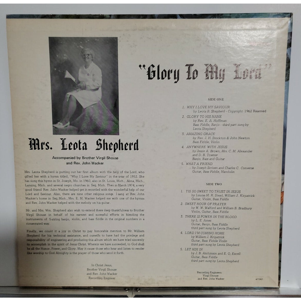 Leota Shepherd - Glory to My Lord (Vinyl)