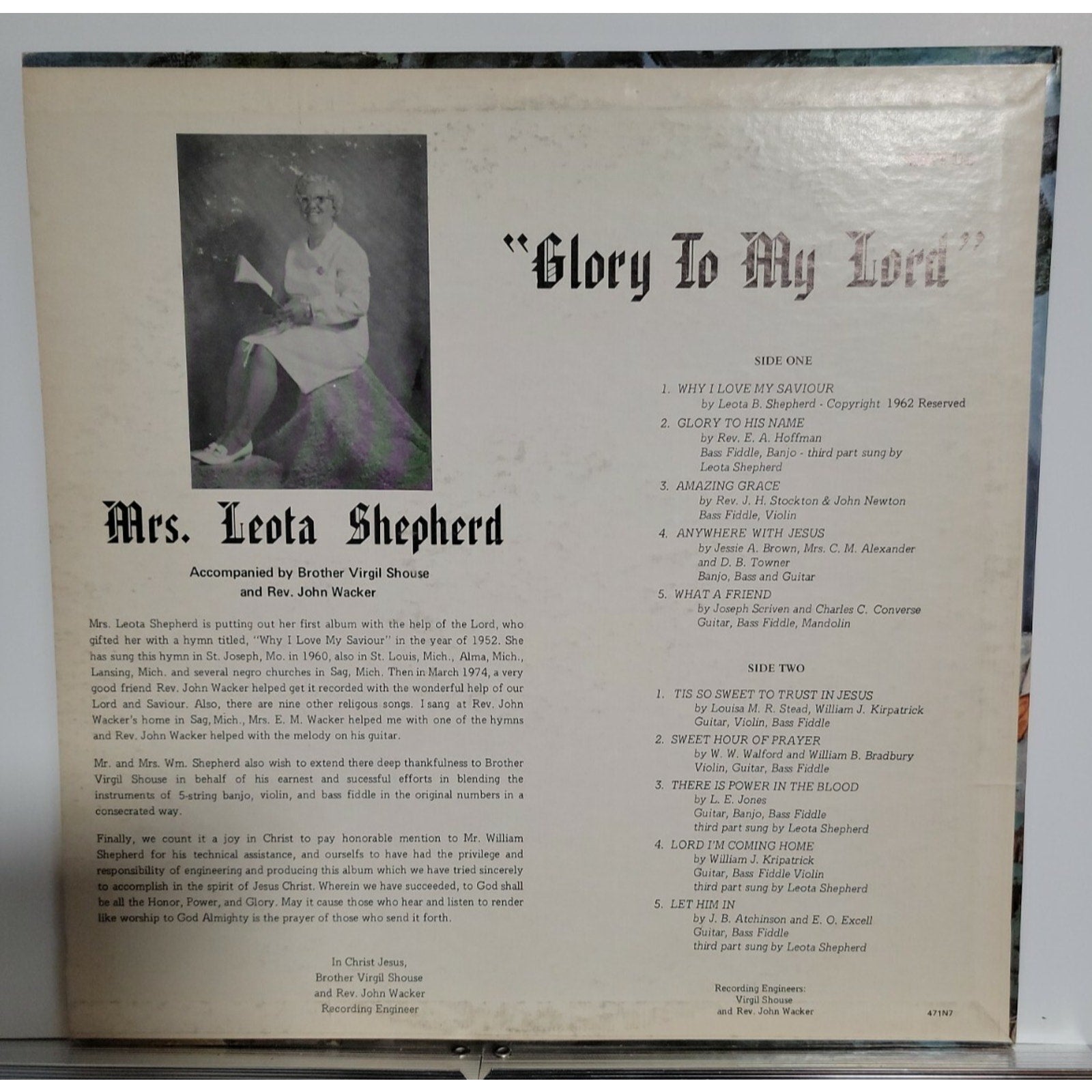 Leota Shepherd - Glory to My Lord (Vinyl)