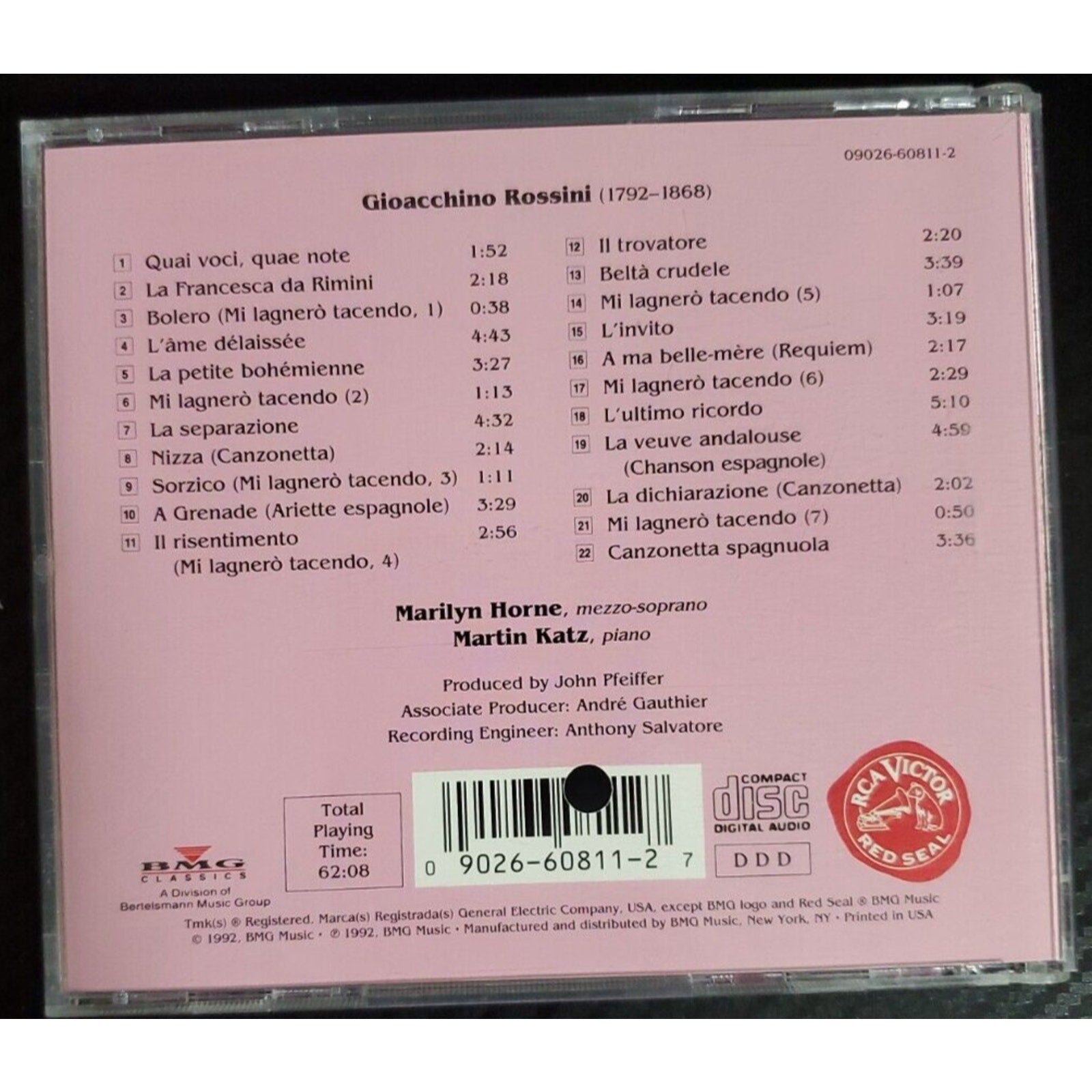 Recital by Rossini / Katz, Martin / Horne, Marilyn (CD, 2007)