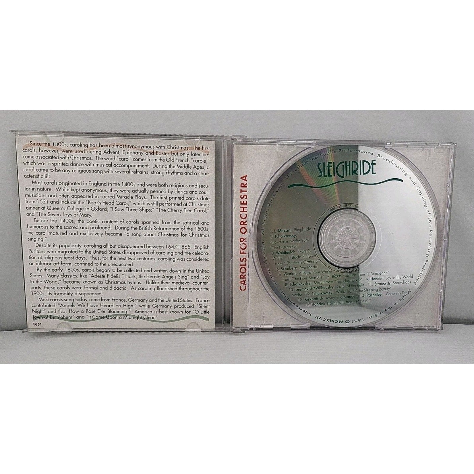 Sleighride (CD, Intersound) Carols For Orchestra Christmas