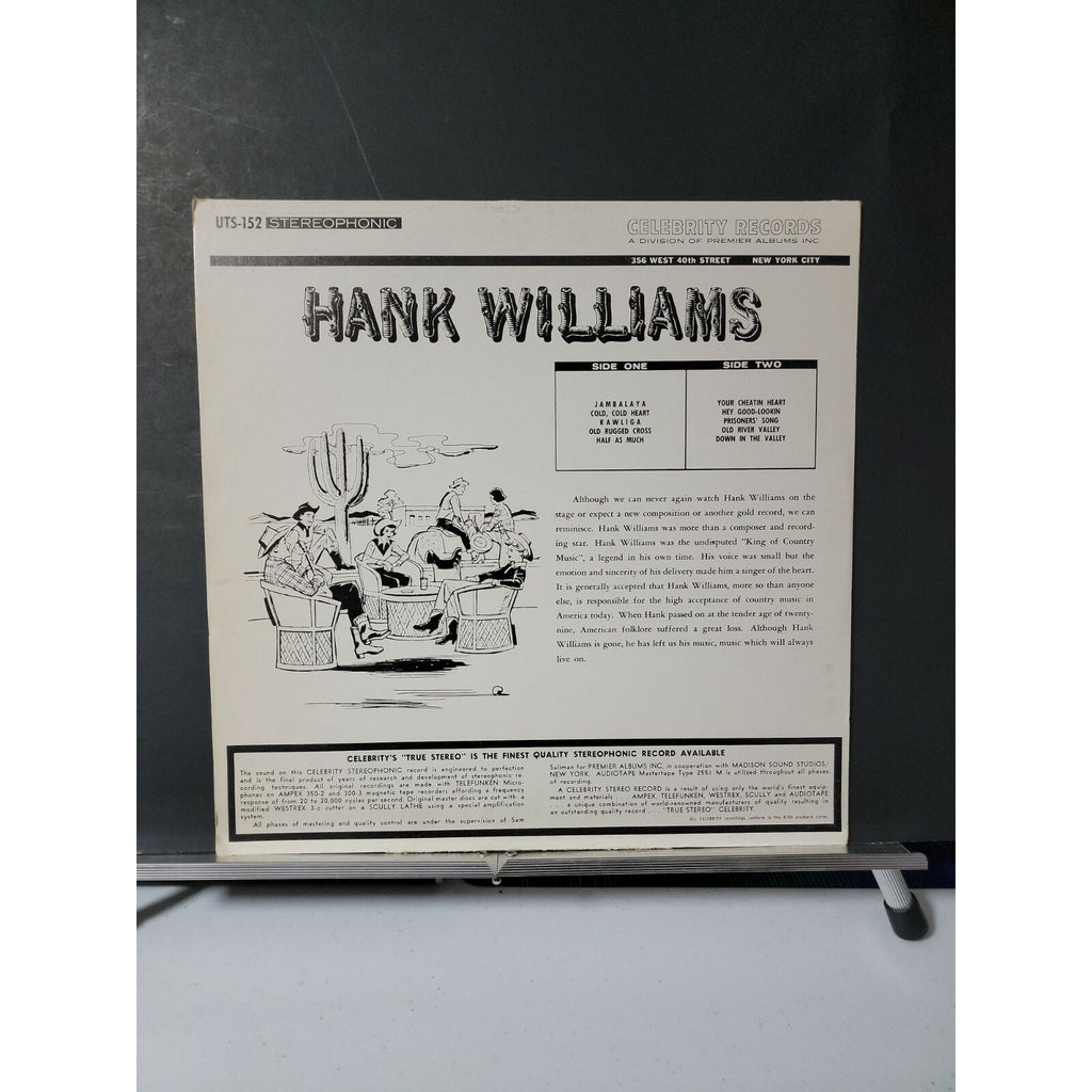 A Tribute To Hank Williams And His All-Time Western Hits (Vinyl)