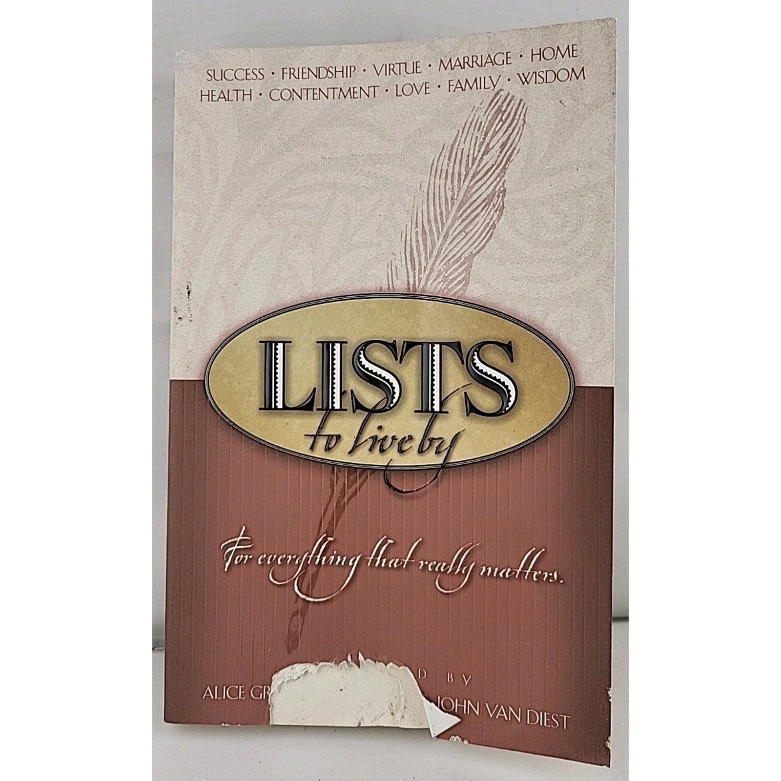 For Everything That Really Matters by John Van Diest (1999, Trade Paperback)