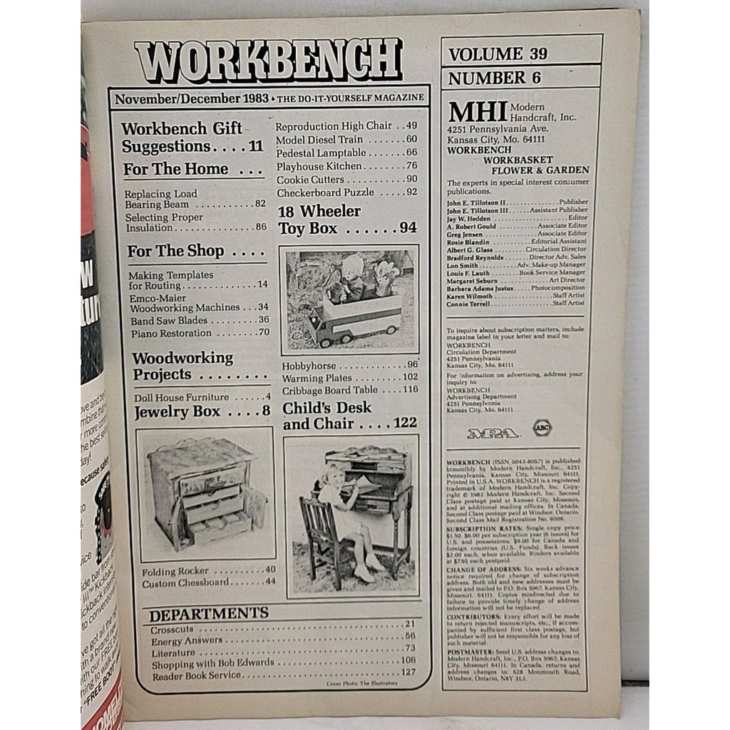 Workbench: Do-It-Yourself Magazine - December 1983 - Volume 39 Number 6
