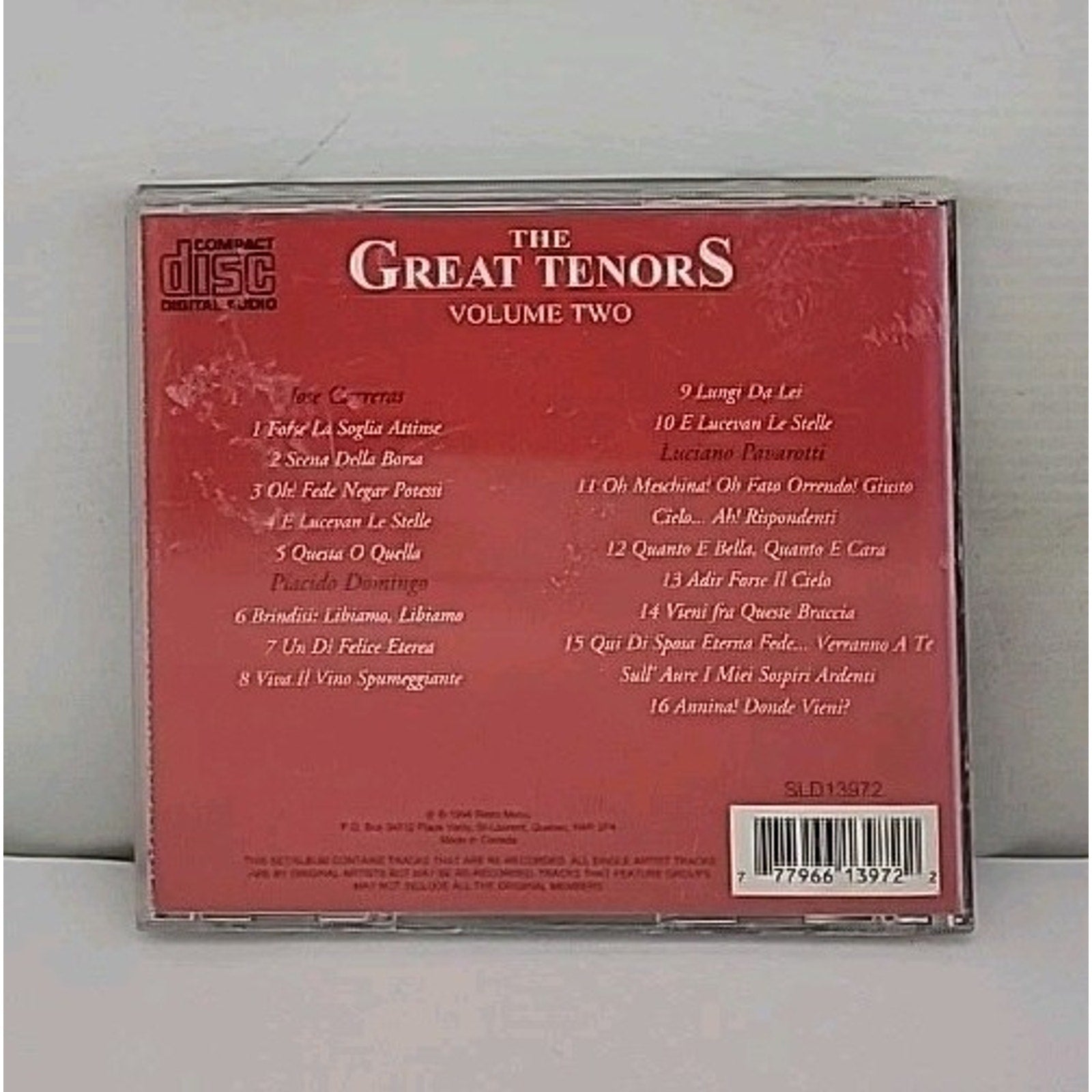 Vol. 2 by Domingo / Pavarotti / Carreras (CD, 1995)