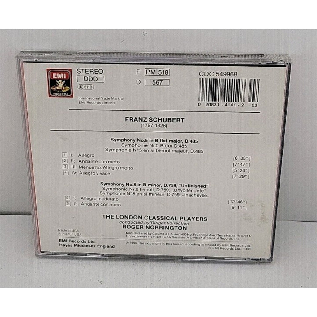 Schubert: Symphonies Nos.5 & 8 Norrington CD