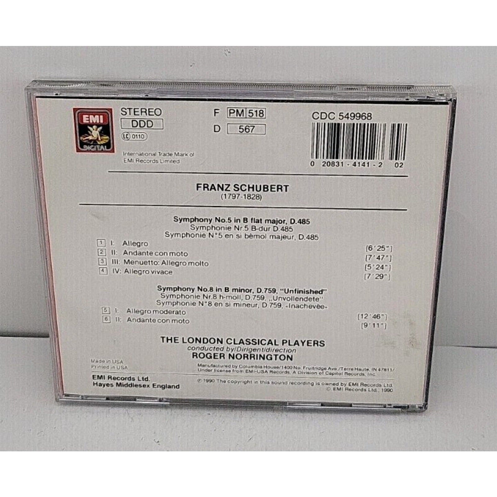 Schubert: Symphonies Nos.5 & 8 Norrington CD