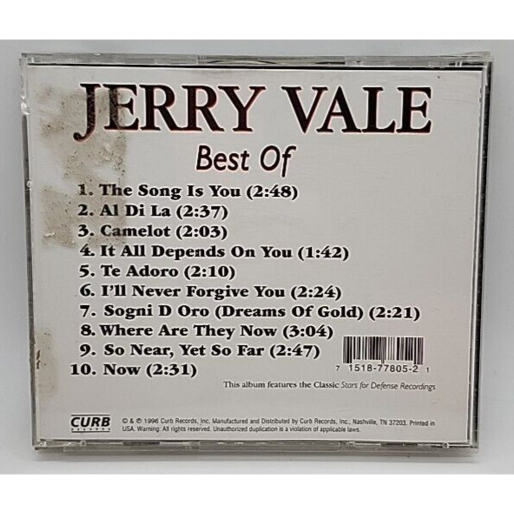 Best of Live by Jerry Vale (CD, 1996)
