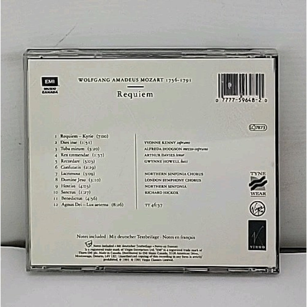 Mozart: Requiem / Hickox, Kenny, Hodgson, Davies, Howell by Yvonne Kenny (CD,...