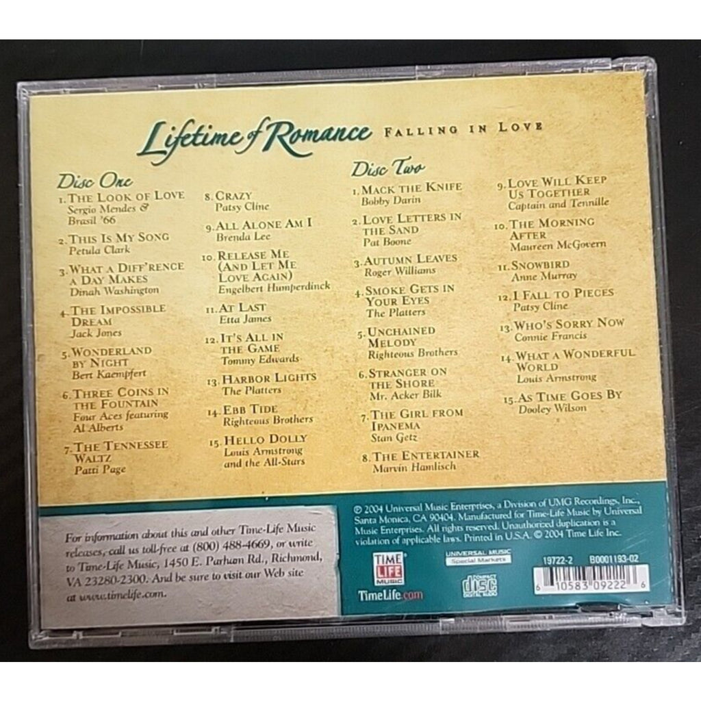 Lifetime Of Romance: Falling In Love by Various Artists CD (CD, 2004, Time Life)